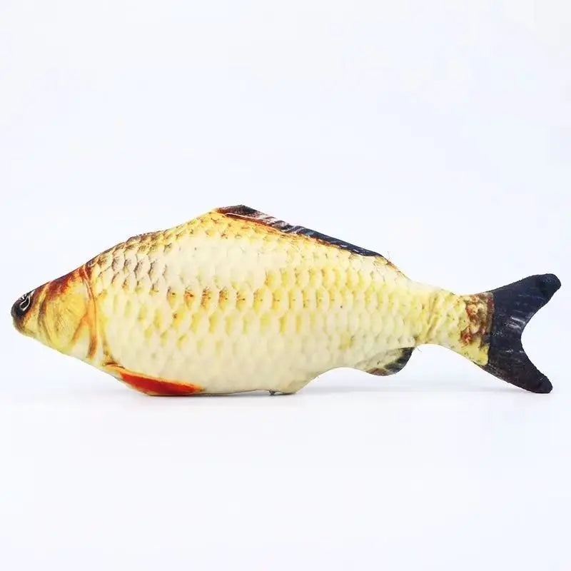 Poisson "Kicker" Interactif – Jouet de Simulation & Coussin pour Chat Carassin