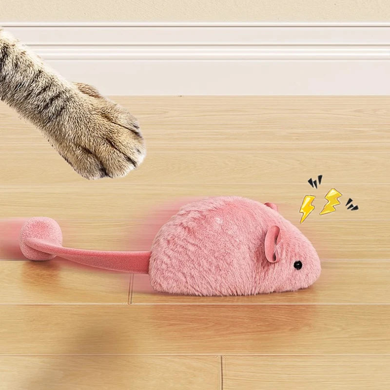 Souris Interactive "Real-Hunt" – Le Jouet de Chasse en Peluche pour Chat