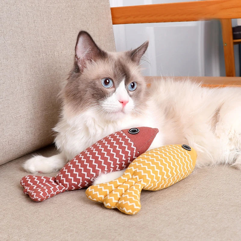 Poisson "Kicker" Interactif – Jouet de Simulation & Coussin pour Chat