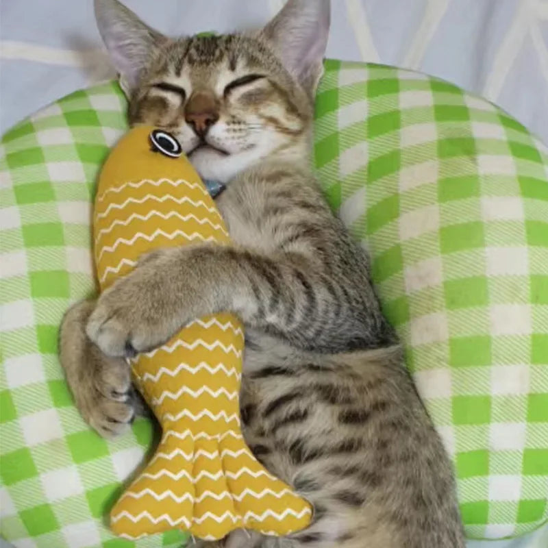 Poisson "Kicker" Interactif – Jouet de Simulation & Coussin pour Chat