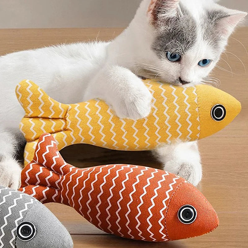 Poisson "Kicker" Interactif – Jouet de Simulation & Coussin pour Chat
