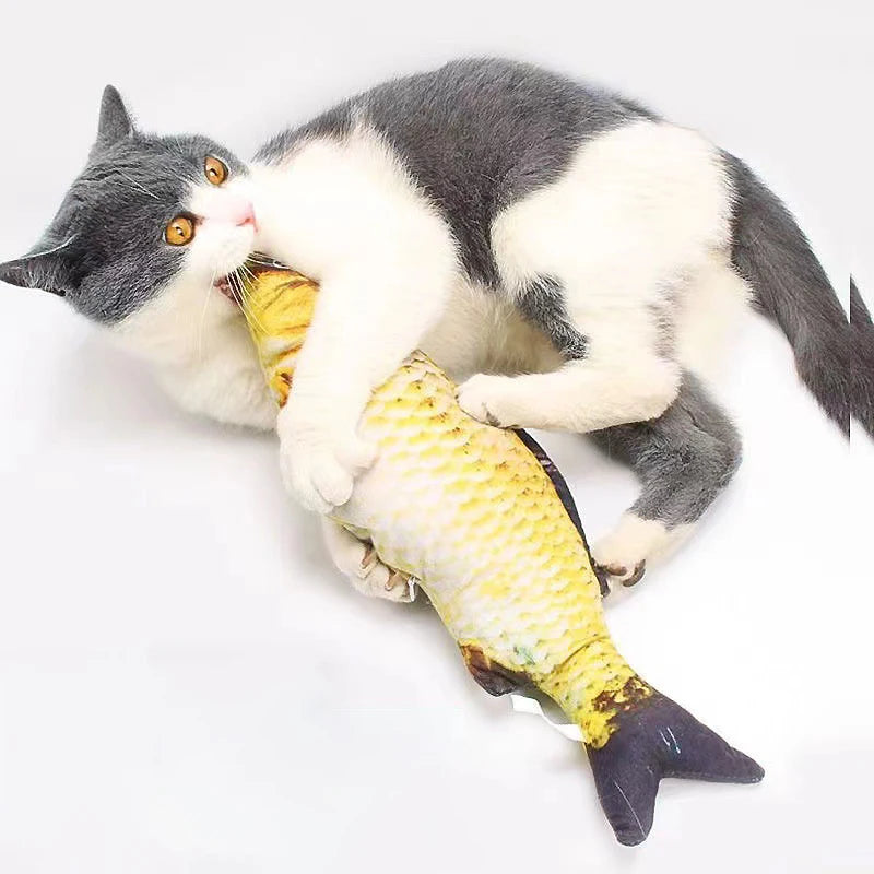 Poisson "Kicker" Interactif – Jouet de Simulation & Coussin pour Chat